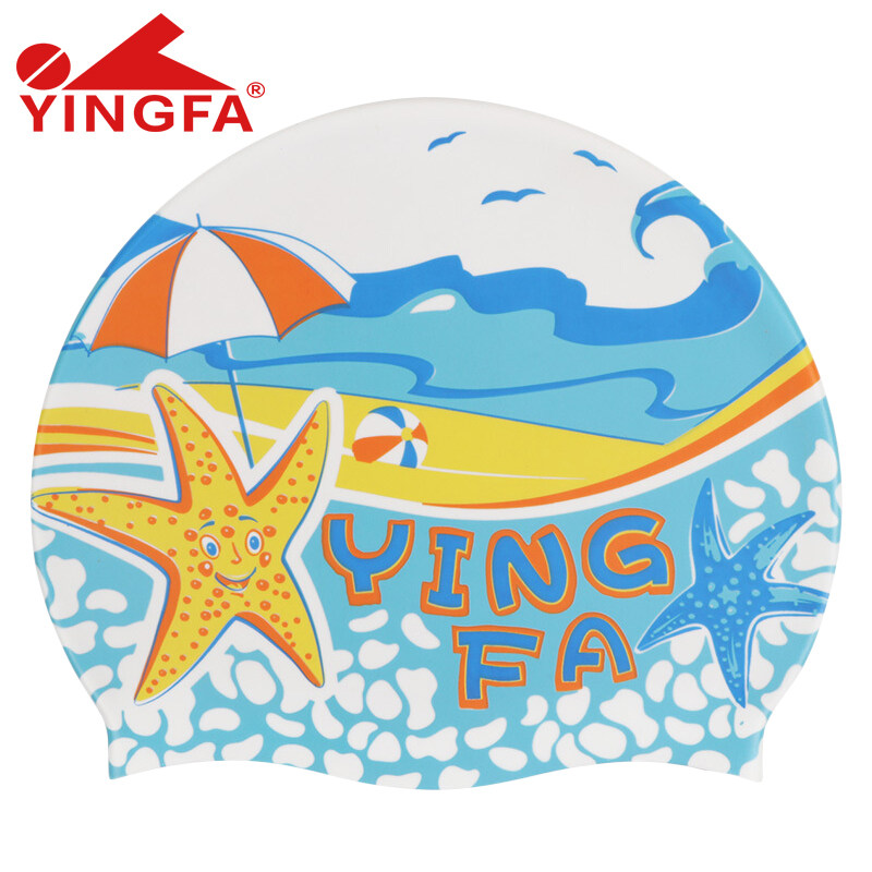 英发儿童泳帽女长发时尚可爱宝宝大号卡通硅胶游泳帽男防水不勒头