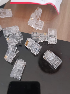 可视楼宇对讲门铃室内分机电脑监控网络网线水晶头超五类8芯接头
