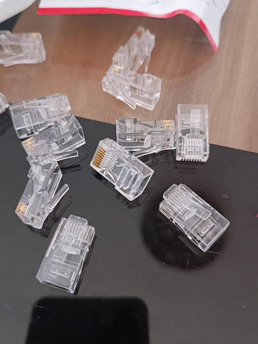可视楼宇对讲门铃室内分机电脑监控网络网线水晶头超五类8芯接头