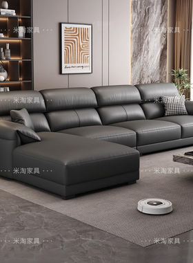 真皮沙发客厅2025新款家用直排贵妃轻奢猫抓科技布艺沙发现代简约