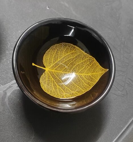 木叶天目盏个人茶杯碗陶瓷茶盏主人杯建盏男士大号单杯木叶盏茶碗