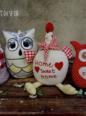 复古做旧欧美碎花布娃娃家居装饰