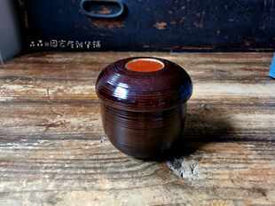 日本回流茶道具树脂大漆茶枣盖杯五客入主人杯夫妻杯盖杯汤吞套装