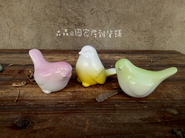 美式复古小鸟摆件陶瓷创意家居办公客厅装饰生日礼物隔板装饰摆件