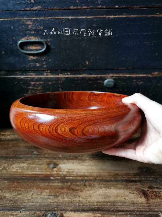 日本回流中山漆器昭和时期实木作手工木胎果子器水果盆多用日式钵