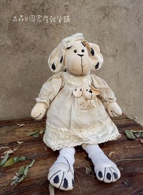 世界名犬斑点狗布艺毛绒装饰摆件