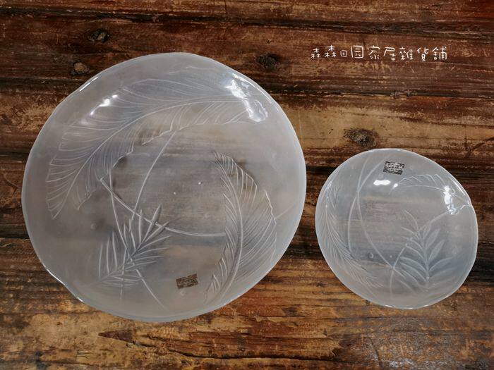 日本进口东洋佐佐木手工玻璃盘水粉花朵茶盘托盘点心盘小果盘摆件