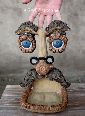 美式乡村风人脸复古做旧家居装饰