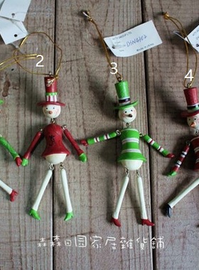 圣诞雪人 汽车 树脂挂件 车内装饰