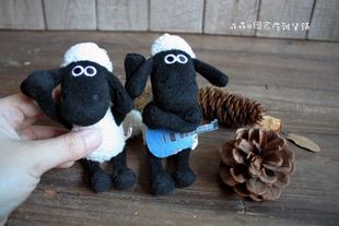 工厂样板布艺毛绒可爱纯手工生肖玩偶外贸原单毛绒玩具小绵羊挂件