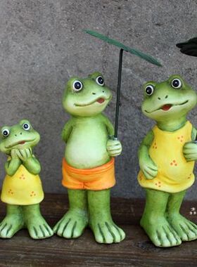 样品青蛙雨伞创意客厅小动物摆件