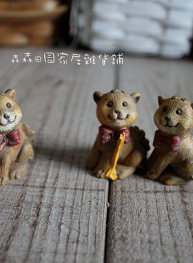 树脂小猫咪古董儿童房欧美工艺品