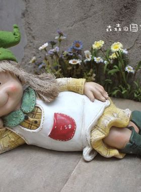 美式乡村风样品树脂隔板古董娃娃