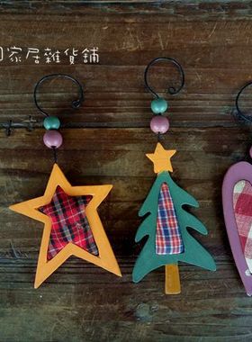 美式乡村风复古做旧心形家居装饰