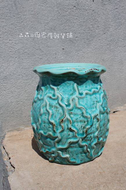 外贸出口样品欧式陶瓷浮雕特色花园装饰花盆花器田园花园装饰花盆