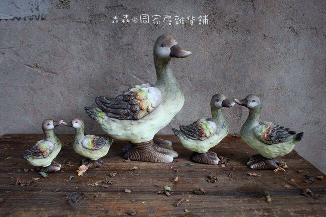 复古做旧陶瓷小鸭子客厅酒吧摆设创意花园装饰工艺品北欧风格摆件