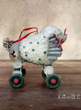 小动物生肖创意复古做旧装饰摆件