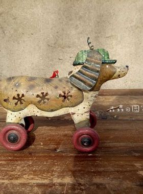 小动物世界名犬复古做旧装饰摆件