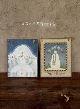 美式乡村风复古做旧圣诞节装饰品