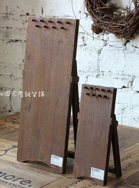 实木做旧可折叠摆件装饰品