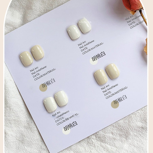 新款豆浆奶白米白色胶美甲店专用