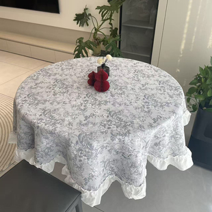 2025法式桌布轻奢新款圆桌桌布莫里斯花家用高级感台布圆形桌布