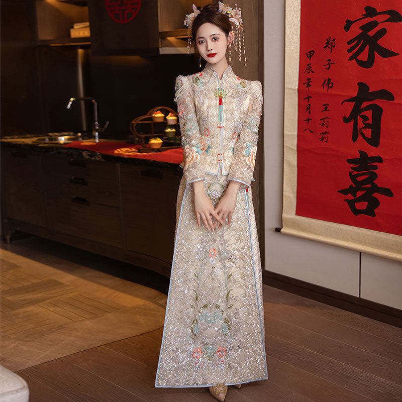 新中式秀禾服婚服高级奢华夏季图片