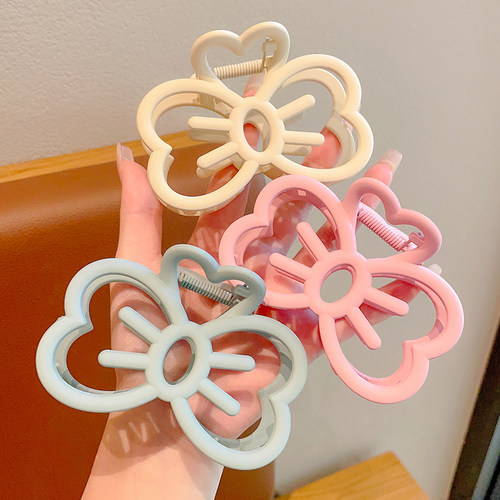 镂空蝴蝶结大号抓夹高级感鲨鱼夹