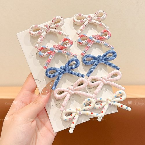 儿童彩色多巴胺蝴蝶结发夹