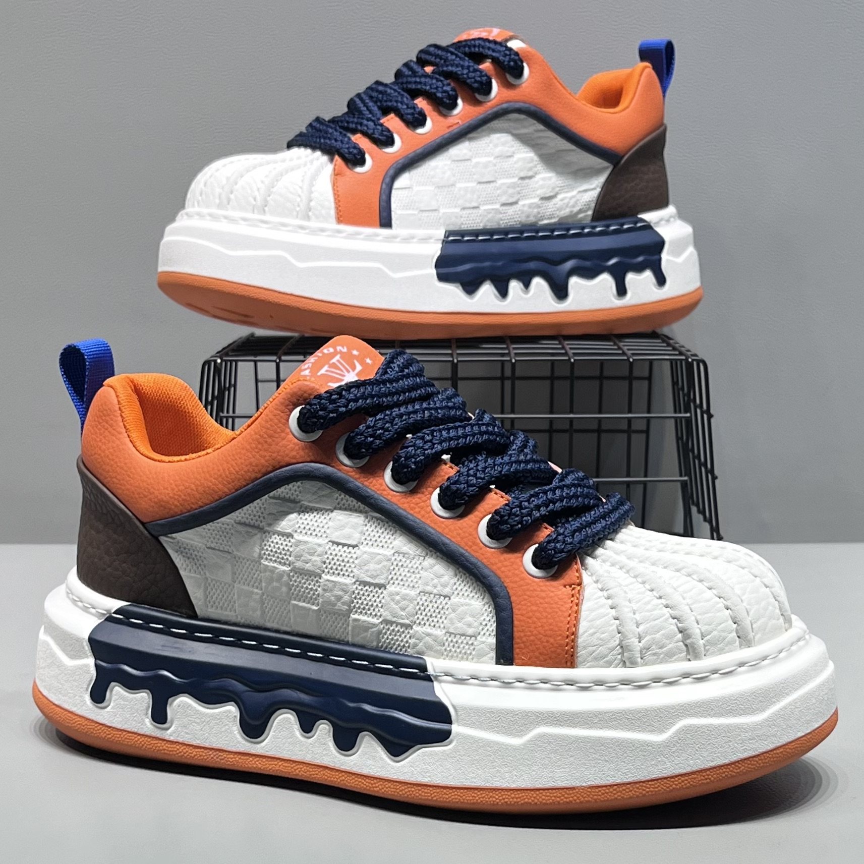 男鞋春季新款贝壳头厚底增高老爹鞋时尚潮流系带舒适运动休闲鞋男,流行男鞋,时尚休闲鞋,淘宝优惠券,粉丝福利购,淘宝优惠卷