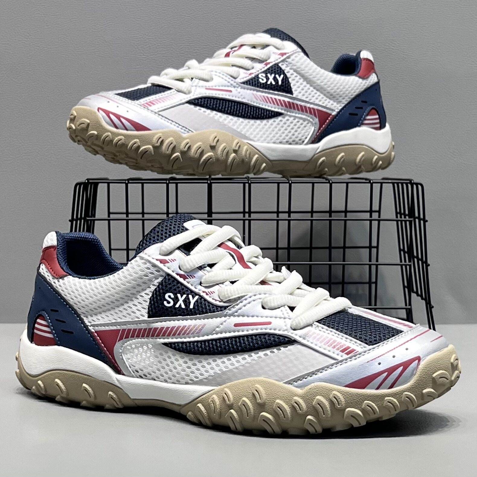 潮牌男鞋夏季新款板鞋透气网面鞋低帮轻便耐磨舒适运动休闲鞋男款