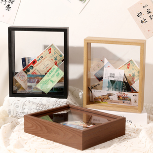 时光碎片画框票根相框旅行票据收纳框机票火车收集框门票收藏展示