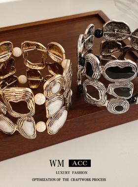 vintage几何弹力手链小众设计