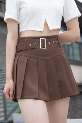 短裙百褶百搭高腰显瘦a字高级