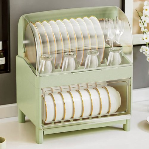 碗筷收纳盒沥水透气双层大容量