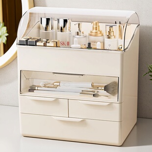 化妆品收纳盒桌面防尘高级感梳妆台置物架口红护肤品整理亚克力箱