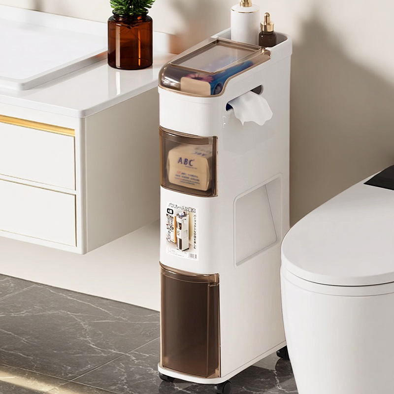 多功能垃圾桶一体收纳柜免安装