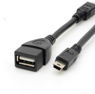 汽车DVD导航连接U盘线OTG数据线mini USB车载T口V3