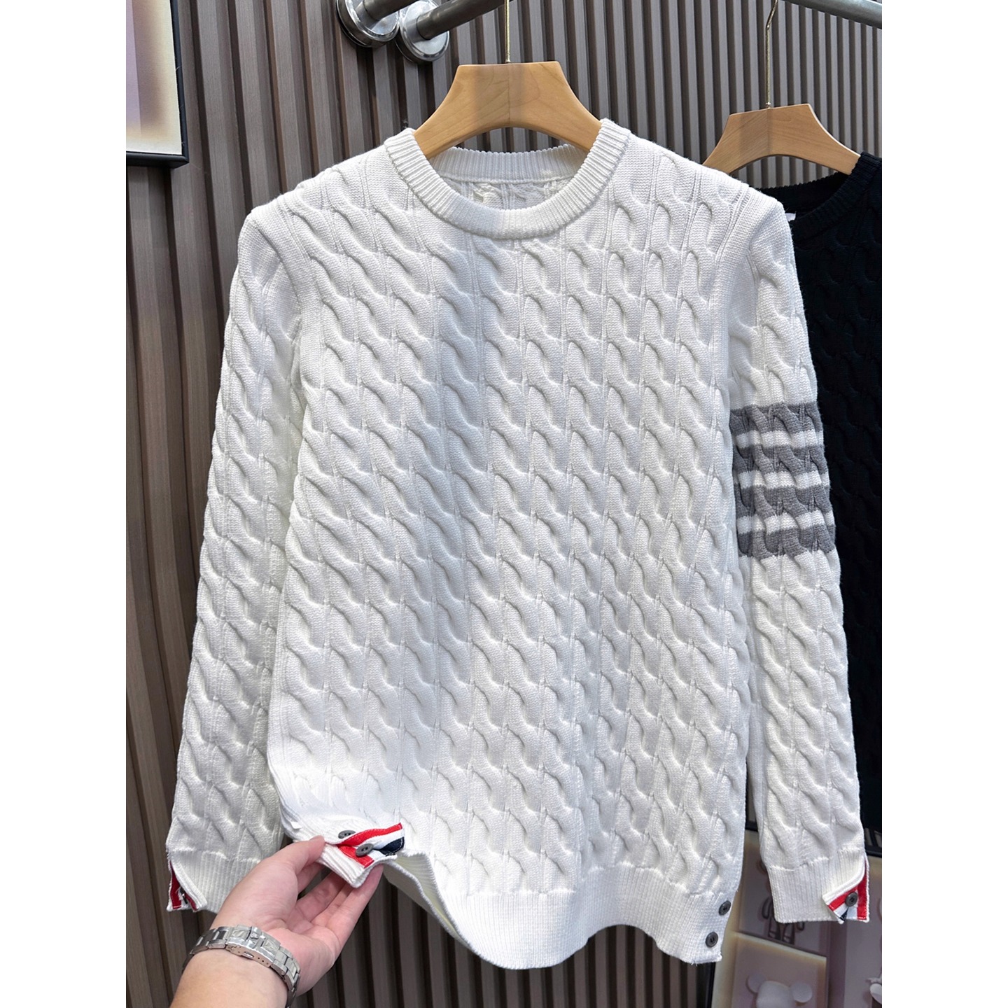 麻花针织衫套头毛线衣圆领毛衣男