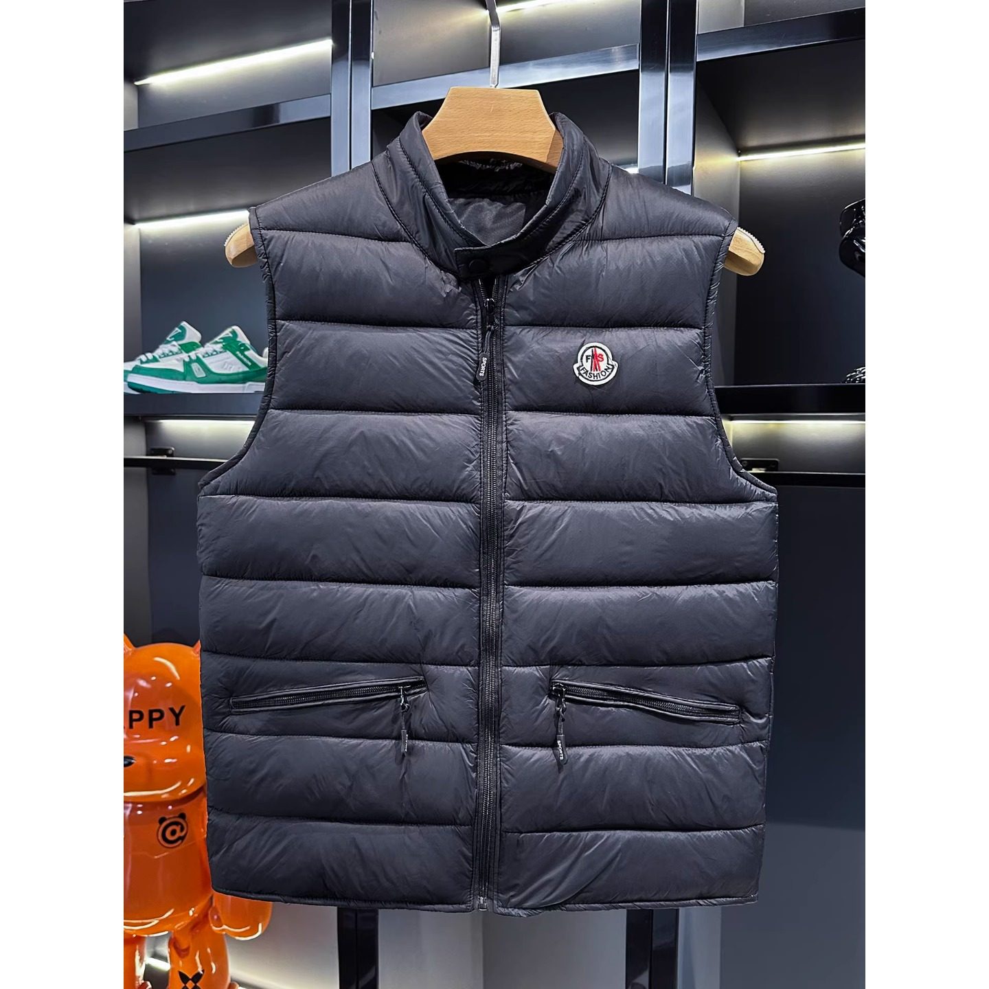 2025秋冬时尚高端棉服加厚短款刺绣马甲外穿休闲运动坎肩保暖外套,男装,常规马甲,淘宝优惠券,粉丝福利购,淘宝优惠卷