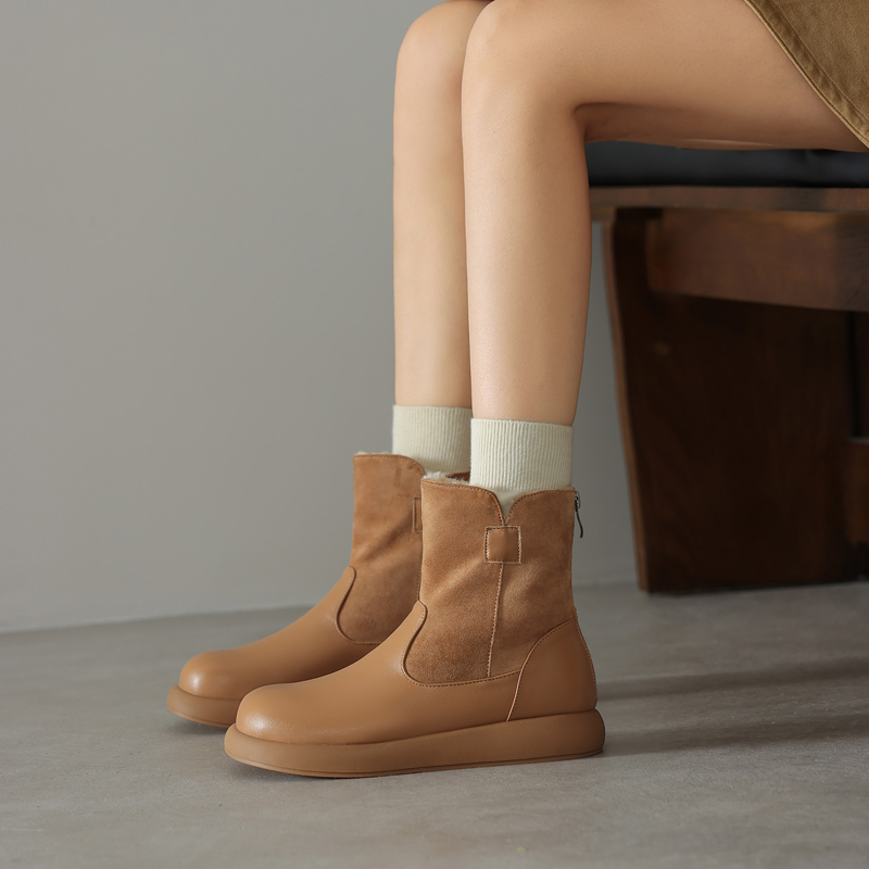 3cm厚底雪地靴女加绒加厚保暖靴