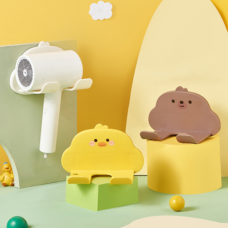 小黄鸭吹风机置物架免打孔