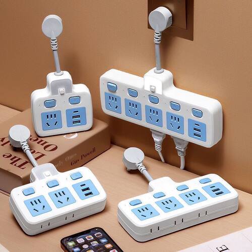家用短线转换器多功能插座夜灯usb办公插排一转多转换插头记事本