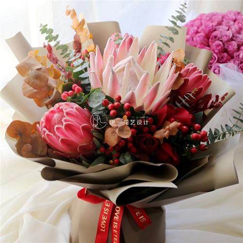 母亲节花束进口帝花公主高端韩式北京同城速递生日送花领导长辈