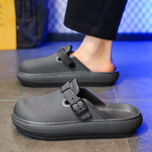 男沙滩凉鞋 勃肯半拖鞋 男款 包头拖鞋 夏季 外穿防臭厚底踩屎感办公室