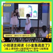 幼儿园优质公开课小班语言绘本阅读 小金鱼逃走了视频课件PPT教案
