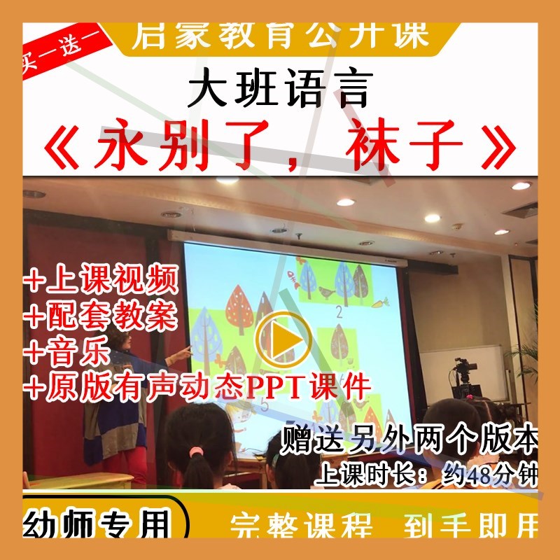 1应彩云幼儿园大班语言绘本永别了袜子优质公开课视频教案课件ppt