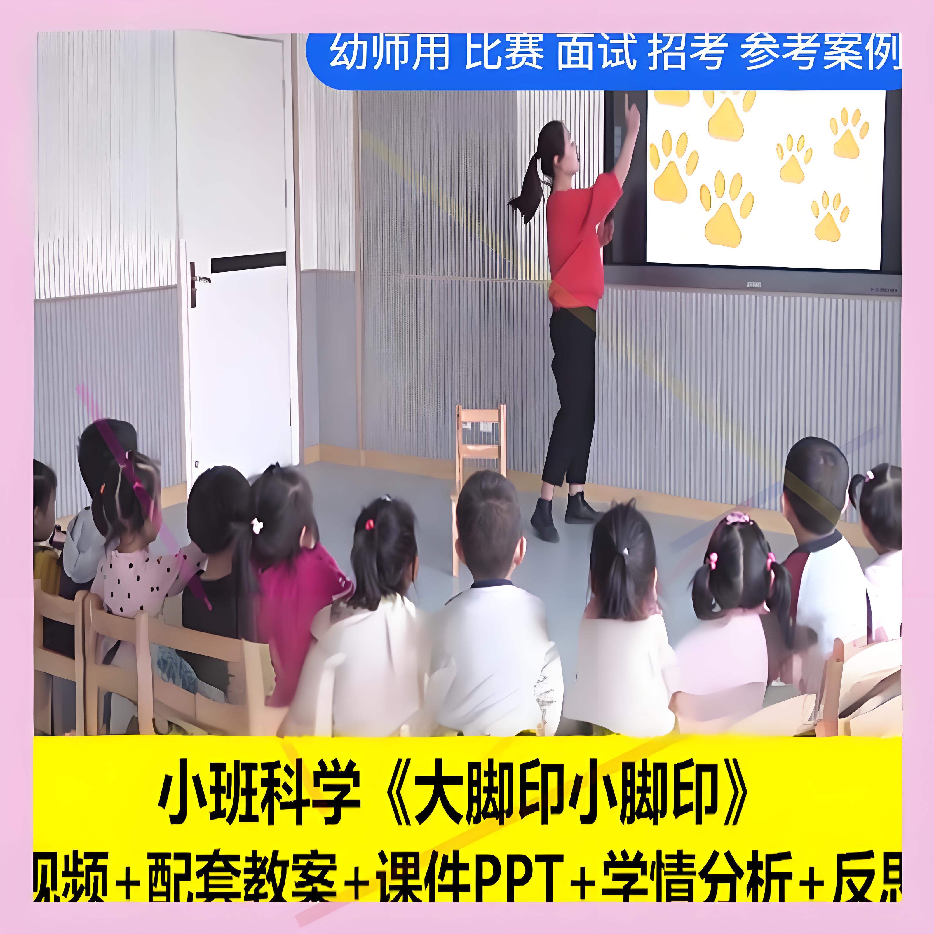 幼儿园面试【幼师用】小班科学《大脚印小脚印》优质公开课ppt1