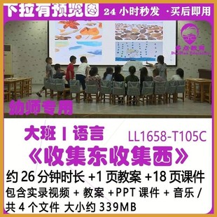 幼儿园PPT课件公开优质课获奖大班语言教案《收集东收集西》音乐