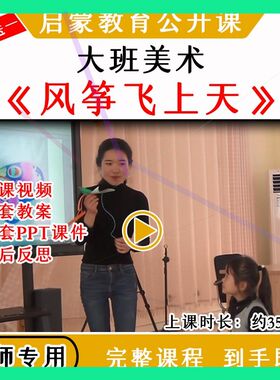 幼儿园优质公开课大班美术《风筝飞上天》视频教案课件ppt